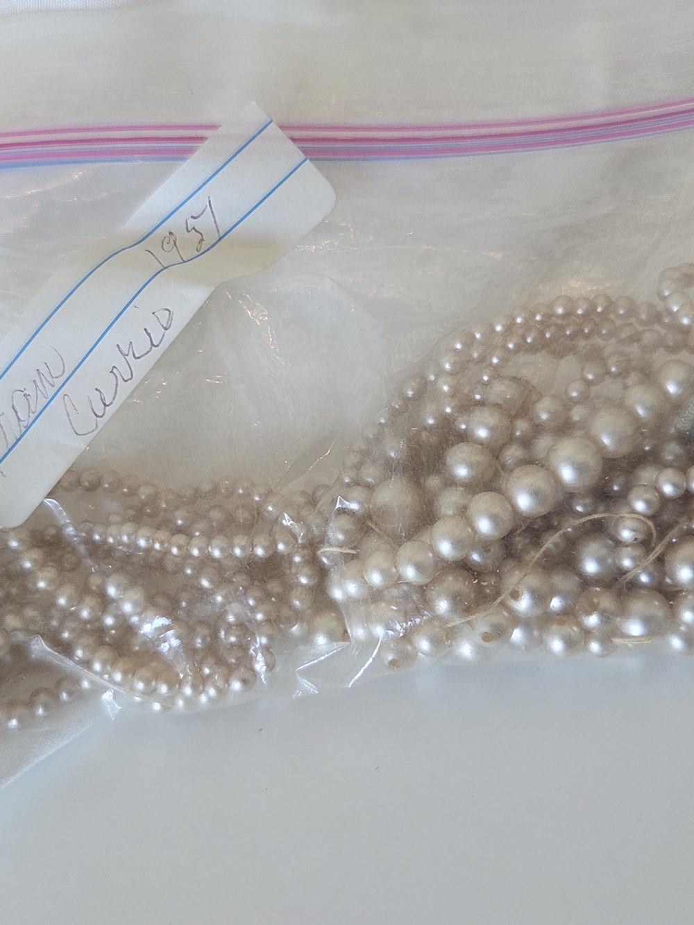 Multi Strand Graduated Faux Pearl Necklace Silver Clasp Broken